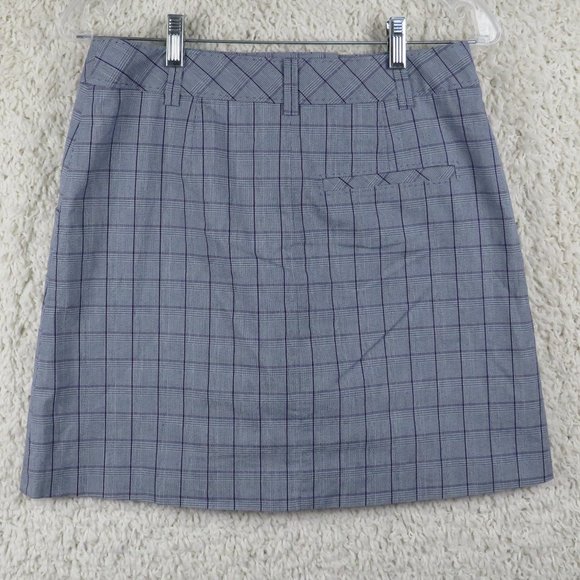 Cutter & Buck*‎ Women's 1.5" Belt Loop Double Front Pocket Plaid Skort~ Size 2 - Picture 2 of 9